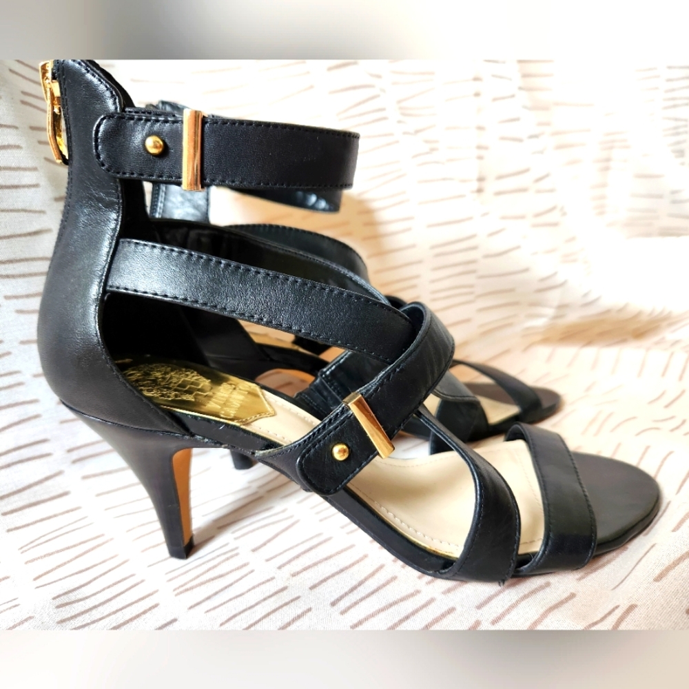 Vince Camuto Black Strappy Heels